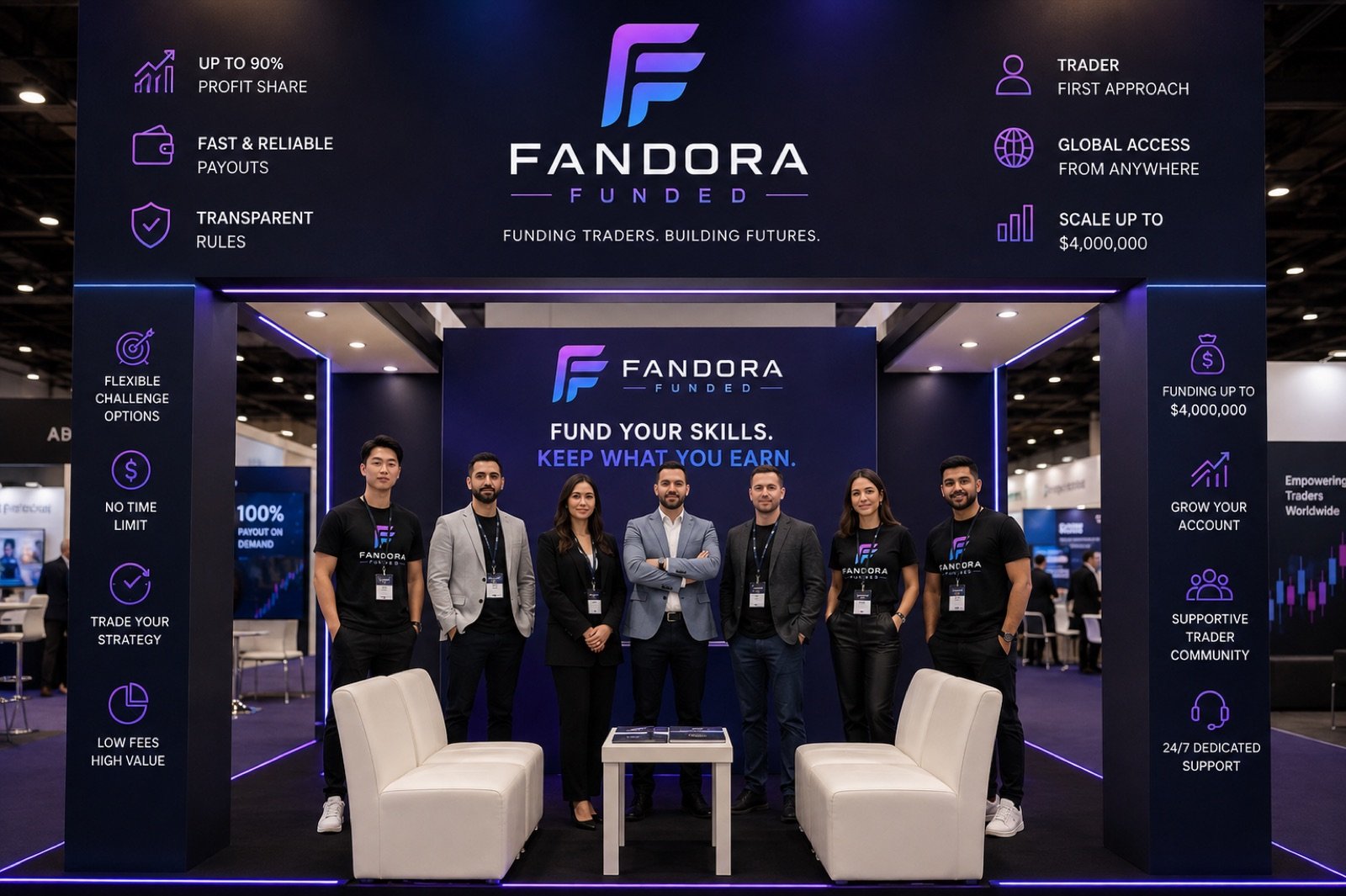 Fandora Funded exhibition booth